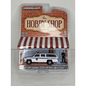 Greenlight 1:64 GMC Suburban 2500 1985 NYC Transit PD with Police Officer Figure